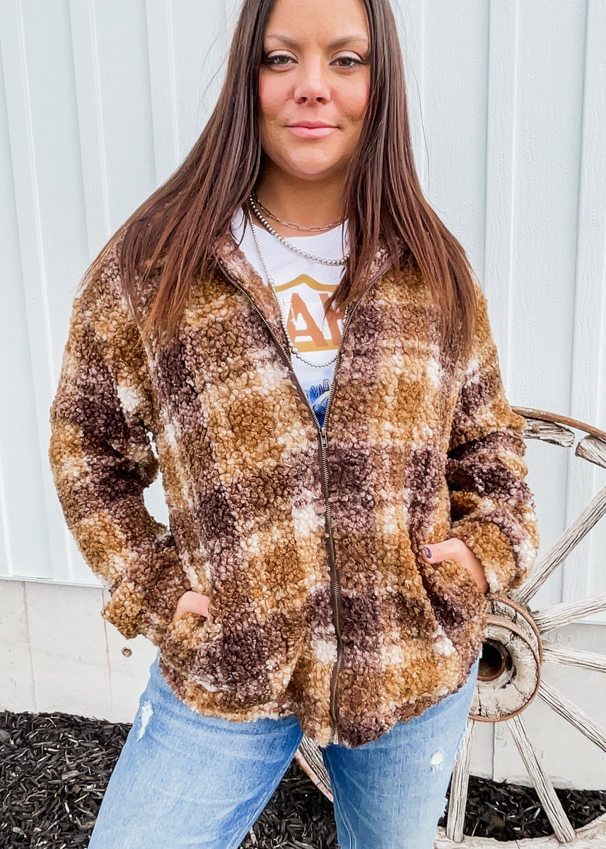 It's All Gravy Sherpa Jacket {Brown} – The Dirt Road Fashionista