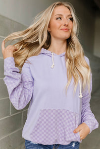 Checked Out University Hoodie-Purple {Ampersand}