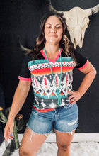 Spark Joy Aztec V-Neck Top