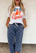 Checkered Wide Leg Jeans