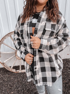 All Checked Out Flannel {White}