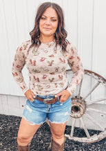 Cactus & Boots Mesh Long Sleeve