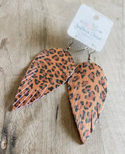 Copper Leopard Earrings