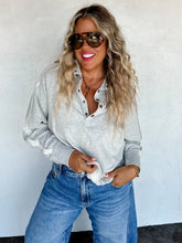 Marley Button Pullover {Gray}
