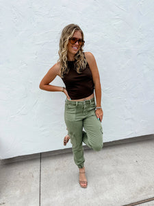 Quinn Cargo Joggers {Olive}