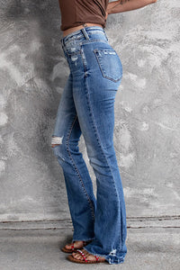 Angelina Distressed Flare Jeans