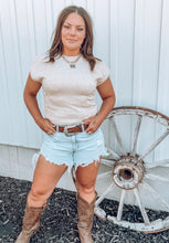 Harley Cap Sleeve Tee {Beige}