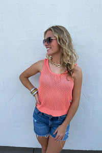 Tara Knit Tank {Coral}