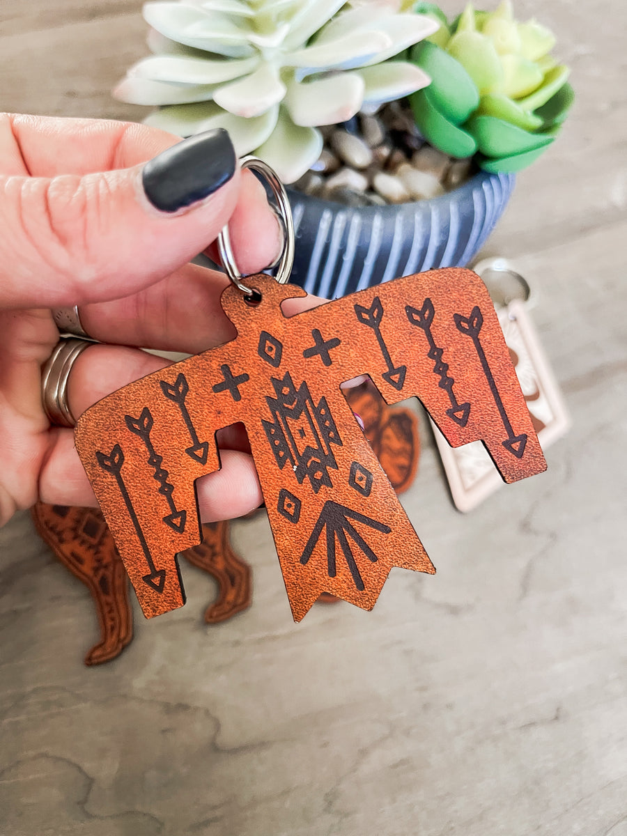 Aztec Key Chain Aztec Leather Keychains – The Dirt Road Fashionista