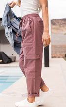 Mauve Cargo Crop Pants