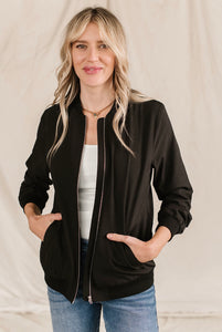 Midnight Bomber Jacket {Ampersand}