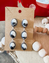 White Buffalo Triple Drop Earrings