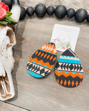 Aztec Wooden Earrings
