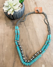 Turquoise & Silver Double Necklace