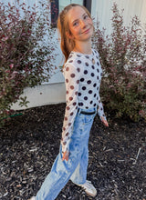 Polka Dot Mesh Long Sleeve