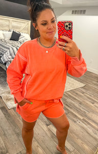 Classic Crew & Lounge Shorts {Coral}