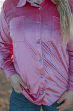 Velvedeer Button Up Top {Hot Pink}