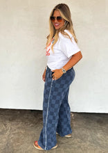 Checkered Wide Leg Jeans