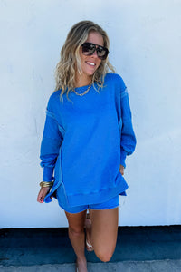 Classic Crew & Lounge Shorts {Blue}