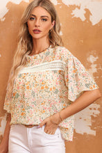 Karsyn Floral Print Wide Ruffle Sleeves Blouse