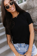 Ribbed Lulu Tee - Noir