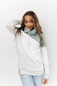 SingleHood Sweatshirt - Mint White Oatmeal