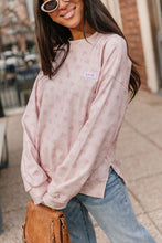 University SideSlit Pullover - Tea Rose