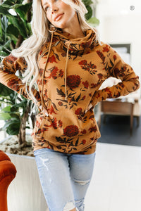 DoubleHood™ Sweatshirt - Mustard Vintage Floral