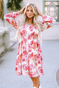 Camryn Floral Smocked Puff Sleeve Mini Dress