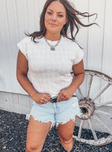 Harley Cap Sleeve Tee {White}