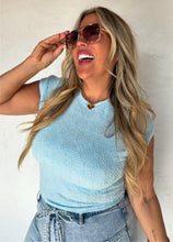 Harley Cap Sleeve Tee {Baby Blue}
