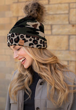 Camo & Cheetah Pom Beanie