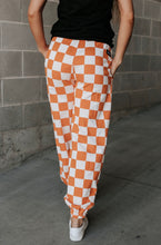 Pumpkin Spice Checkered Joggers {Ampersand}