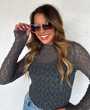 Jolie Lace Long Sleeve {Charcoal}
