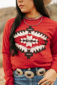 Ranchin’ Red Long Sleeve