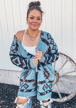 Trading Post Aztec Cloud Cardigan {Blue}