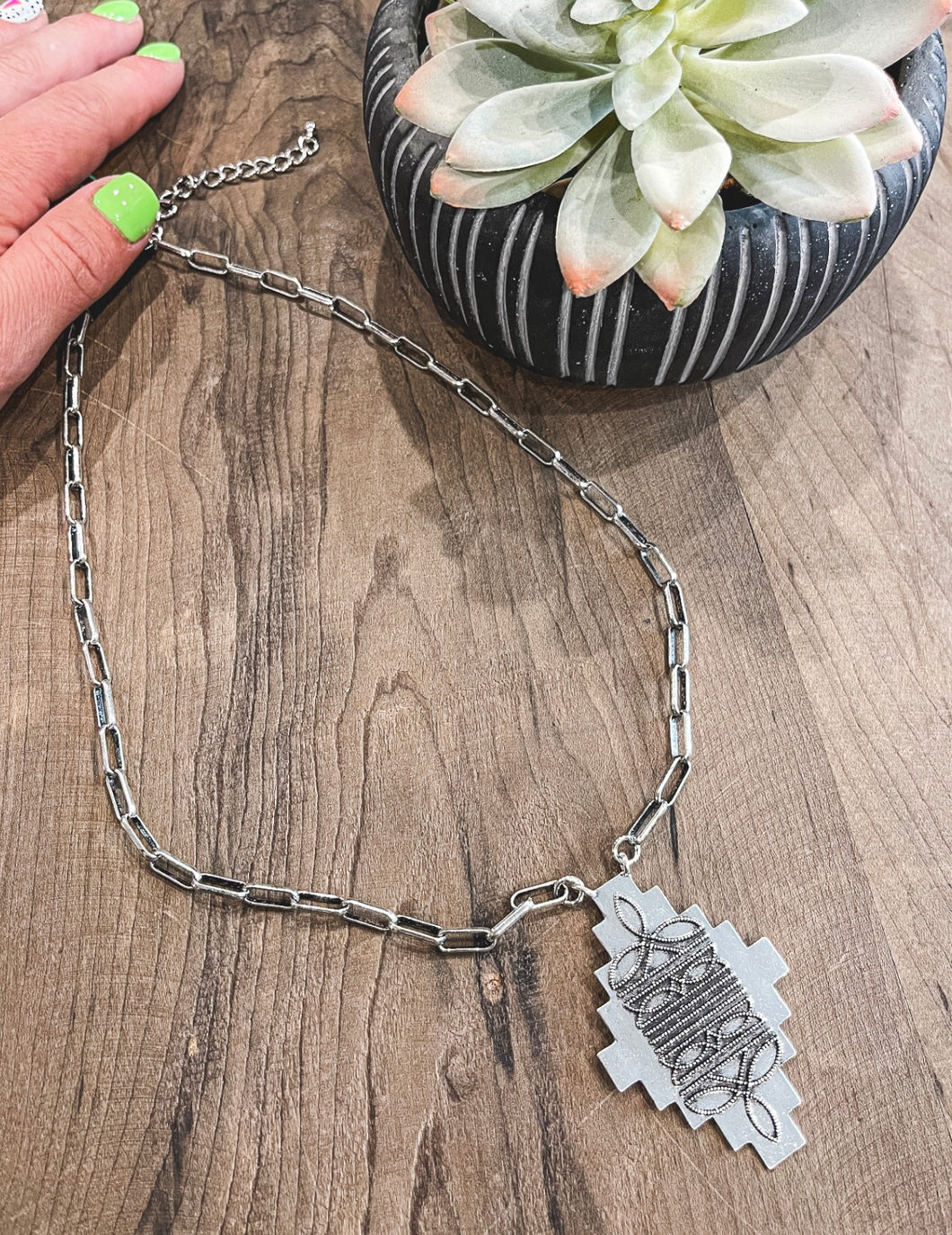 Stitched In Aztec Necklace