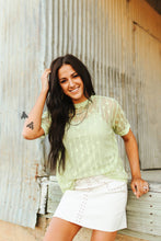 Cowtown Cutesy Lace Tee {Lime}