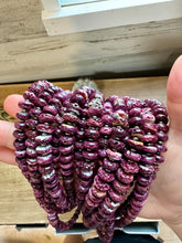 20 Inch purple spiny shell and 3 mm sterling silver pearls