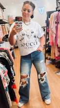 Distressed Wide Leg Jeans