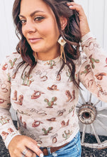 Cactus & Boots Mesh Long Sleeve