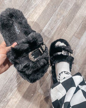 Home Buckle Slippers {Black}