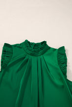 Emerald Pleated Sleeveless Top