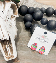 Summer Stripes Teardrop Stud Earrings