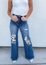 Distressed Wide Leg Jeans