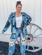Trading Post Aztec Cloud Cardigan {Blue}