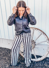 Leather Luxe Button Up Top {Midnight}