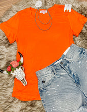 Just Your Basic V-Neck Tee {Orange}