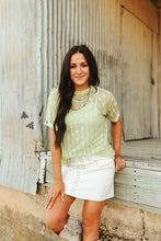 Cowtown Cutesy Lace Tee {Lime}