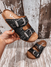 The Heidi Tooled Buckle Sandals